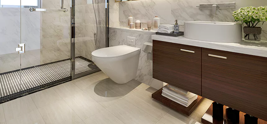 Burst Pipe Bathroom Cleanup in Amity